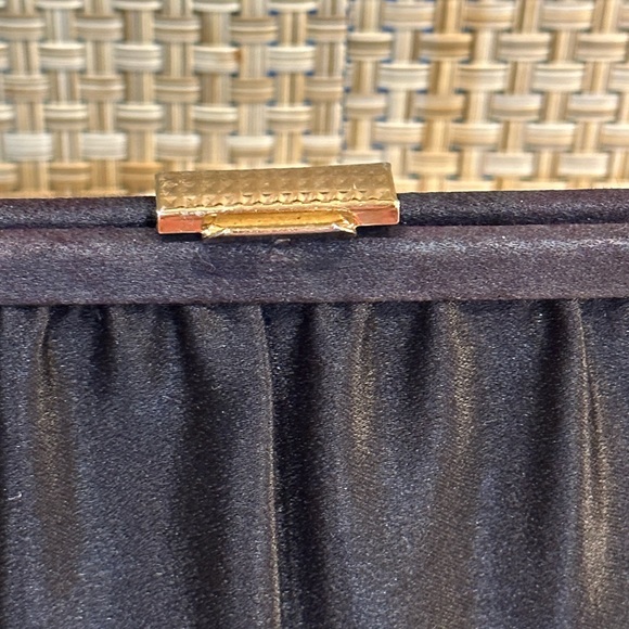 VTG 1960s Black Satin Top Handle Evening Bag by Ande' - Picture 5 of 13